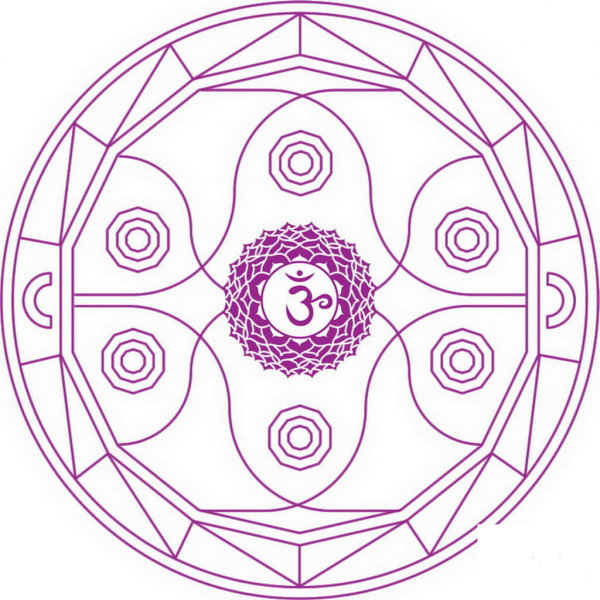Ajna Chakra Mandala coloring page image
