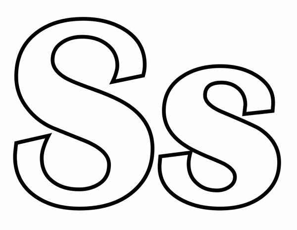 Classic Letter S coloring page image