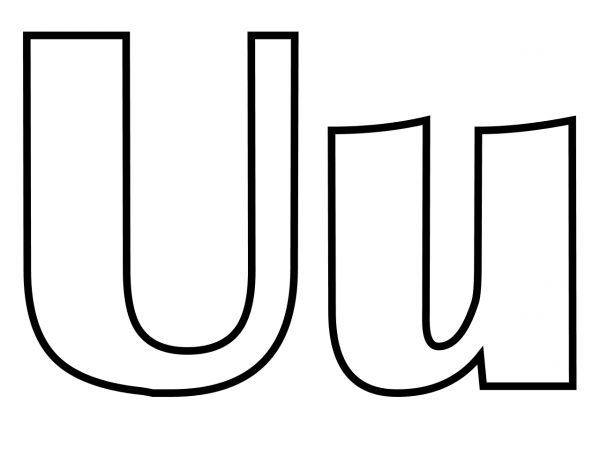 Classic Letter U coloring page image