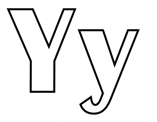 Classic Letter Y coloring page image