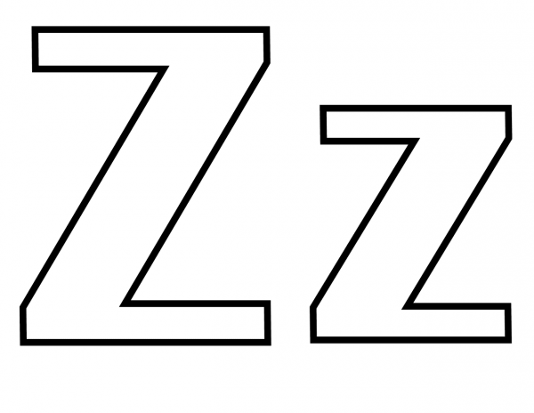 Classic Letter Z coloring page image