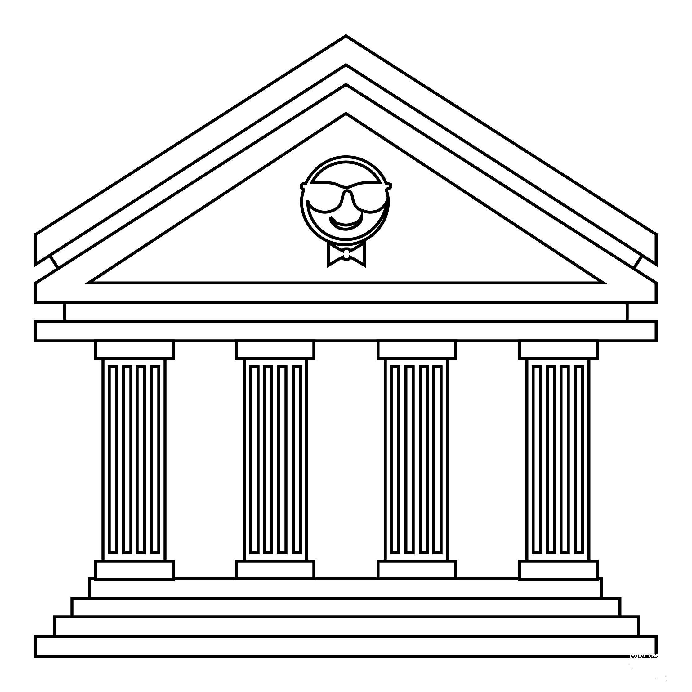 Classical Building Coloring Page Colouringpages