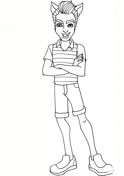 Clawd Wolf coloring page image