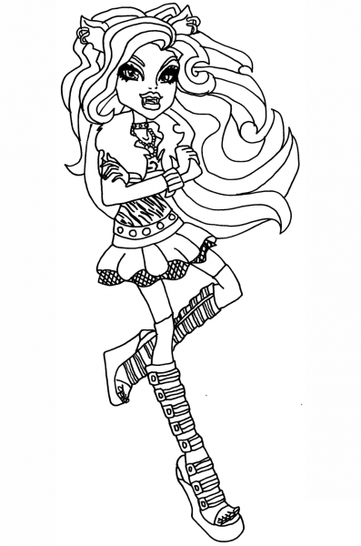 Clawdeen coloring page image