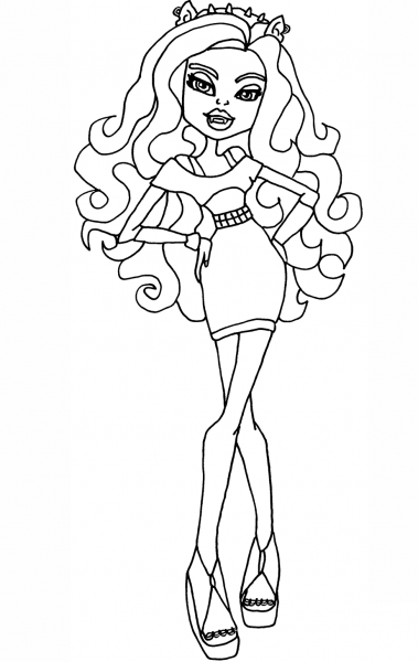 Clawdeen Wolf Dot Dead Gorgeous coloring page image