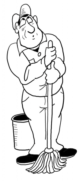 Cleaner  coloring page image
