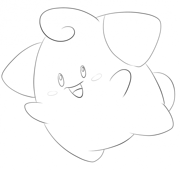 Cleffa coloring page image