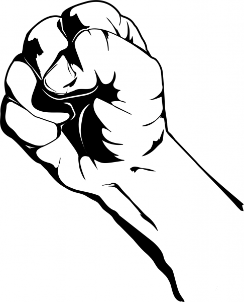 Clenched Fist coloring page - ColouringPages