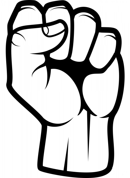 Clenched Fist coloring page image