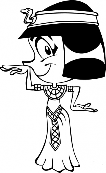 Cleopatra Caricature coloring page image