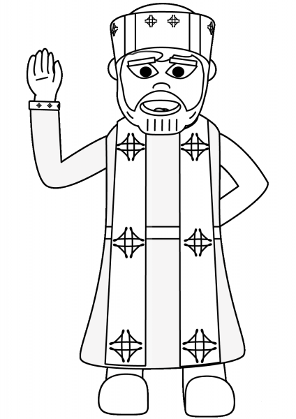 Cleric coloring page image