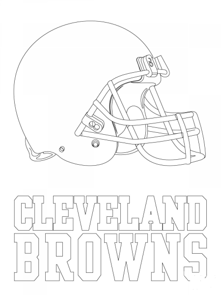 Cleveland Browns Logo  coloring page image