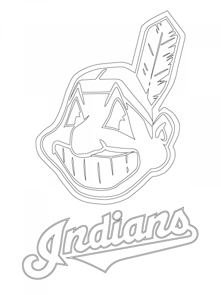 Clevelend Indians Logo  coloring page image