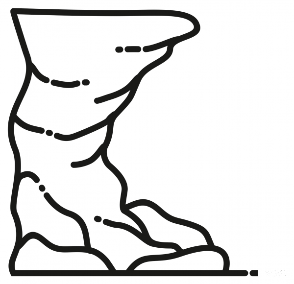 Cliff coloring page image