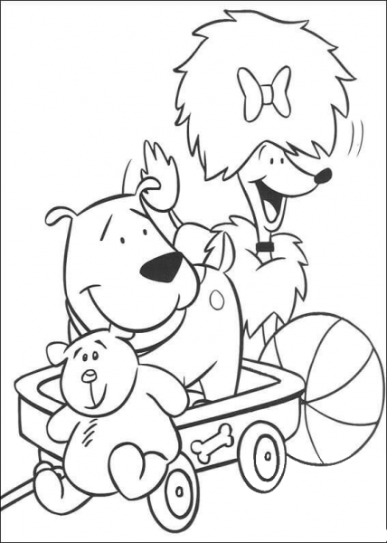 Clifford’s Friends  coloring page image