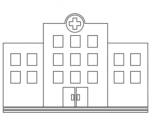 Clinic coloring page image