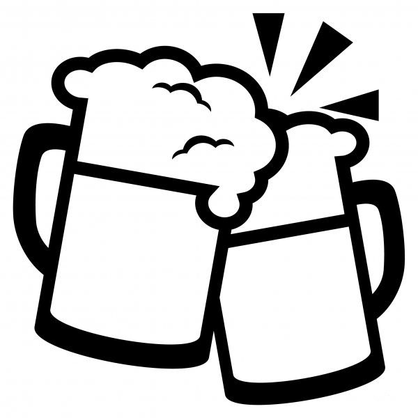 Clinking Beer Mugs Emoji coloring page image
