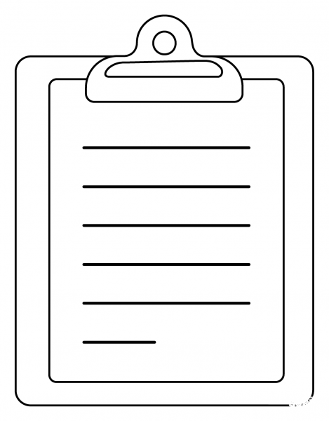 Clipboard Emoji coloring page image