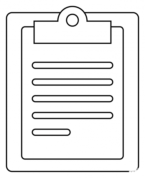 Clipboard Emoji coloring page image