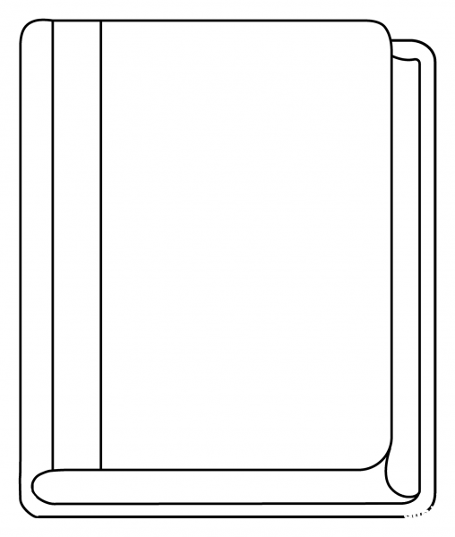 Closed Book Emoji coloring page - ColouringPages