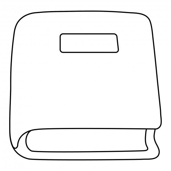 Closed Book Emoji coloring page image