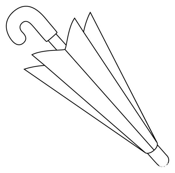 Closed Umbrella Emoji coloring page image