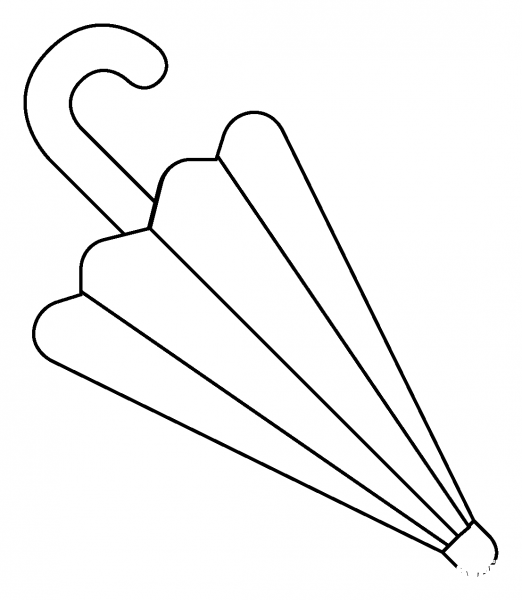 Closed Umbrella Emoji coloring page image
