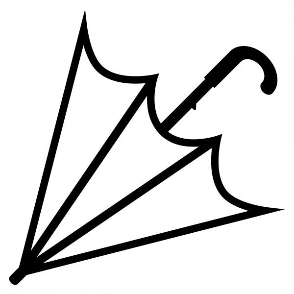 Closed Umbrella Emoji coloring page image