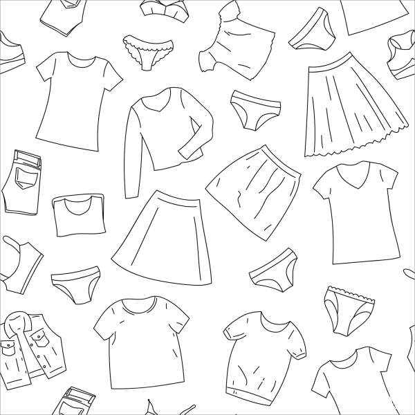 Clothes Pattern coloring page image