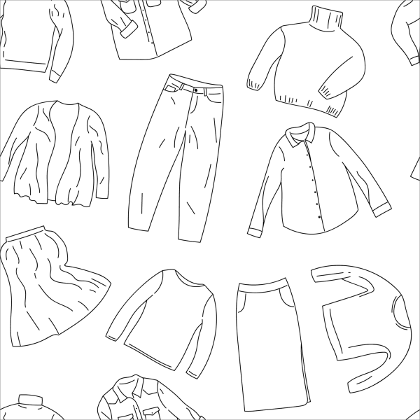 Clothes Pattern coloring page image