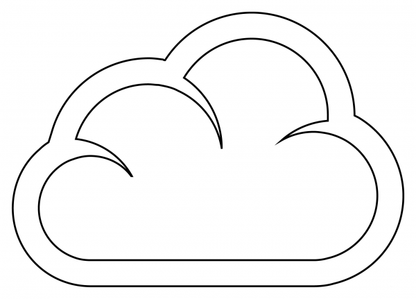 Cloud coloring page image