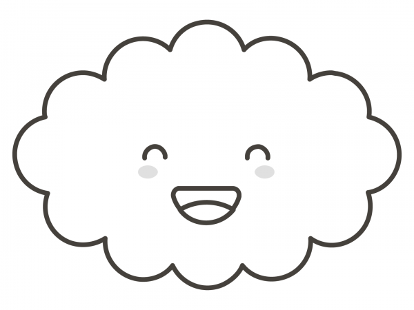 Cloud coloring page image