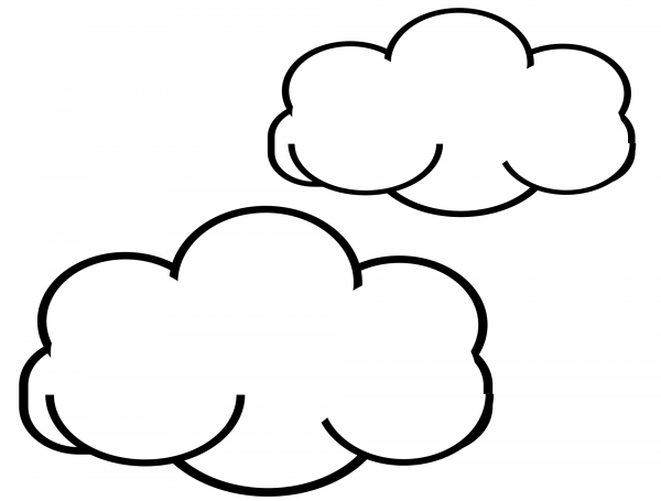 Cloud coloring page image