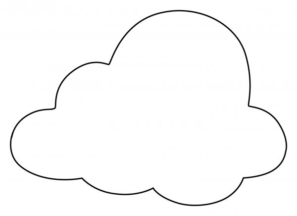 Cloud Emoji coloring page image