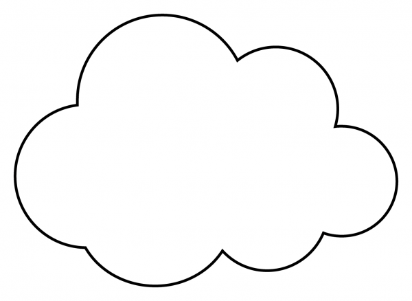 Cloud Emoji coloring page image