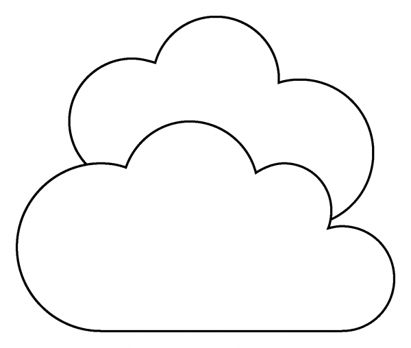 Cloud Emoji coloring page image