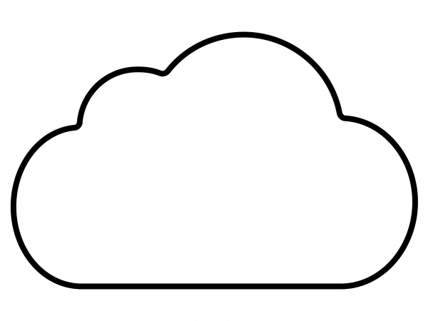 Cloud Emoji coloring page image