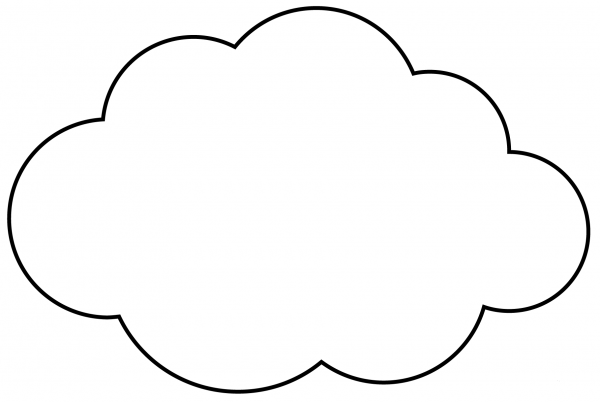 Cloud Emoji coloring page image