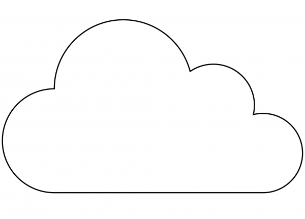 Cloud Emoji coloring page image