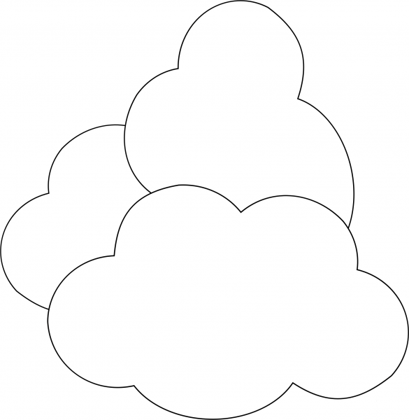 Clouds coloring page image