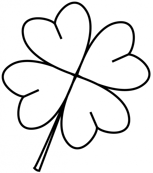 Clover coloring page image