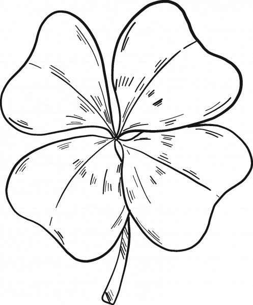 Clover coloring page image