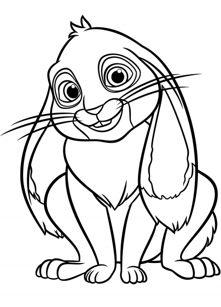 Clover the Rabbit from Sofia the First coloring page image