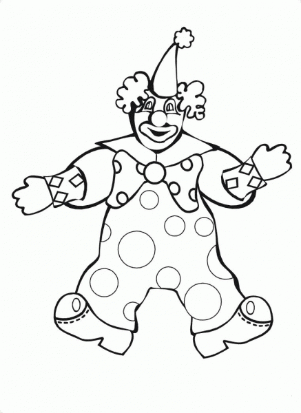 Clown  coloring page image