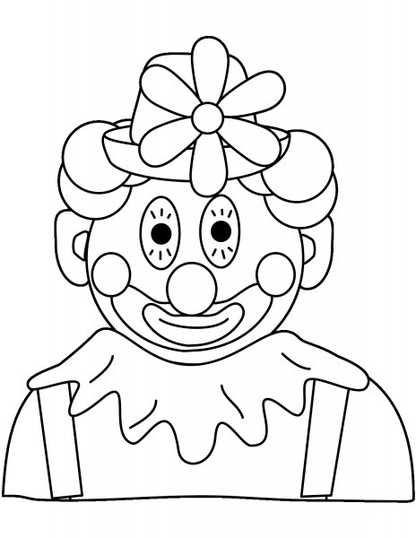 Clown coloring page image