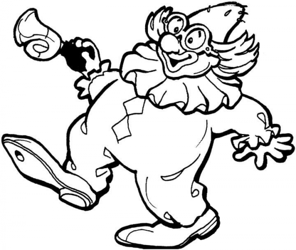 Clown  coloring page image