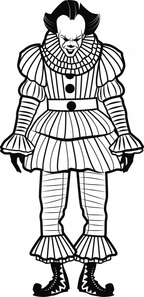 Clown coloring page image