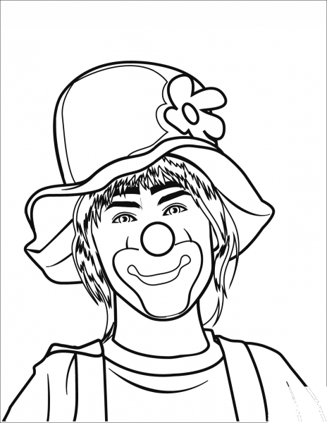 Clown coloring page image