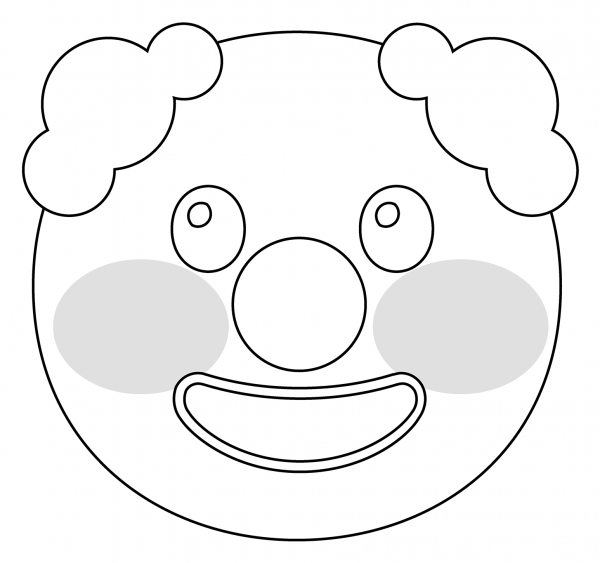 Clown Face Emoji coloring page - ColouringPages