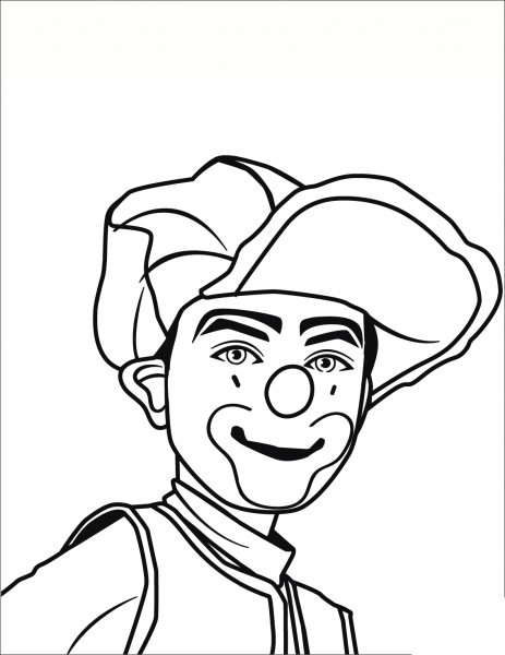 Clown Portrait coloring page image